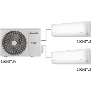 Alarko Flair 2M Multi Split Klima 9.000+9.000 BTU/h